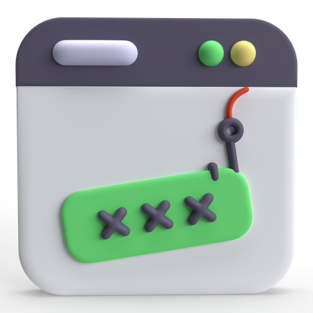 Password Phishing  3D Icon