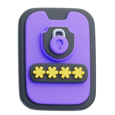 Password Phone  3D Icon