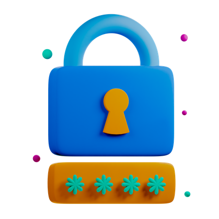 Password Pin  3D Icon