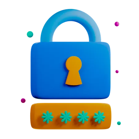 Password Pin  3D Icon