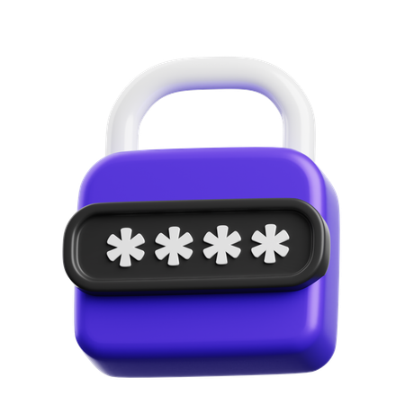Password Protected  3D Icon