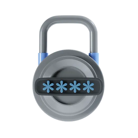 Password Protected  3D Icon