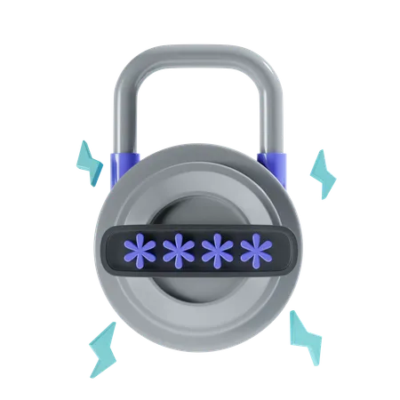 Password Protected 3 D Icon 3D Icon