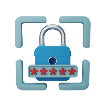 Password protected  3D Icon