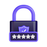 password 3d logo