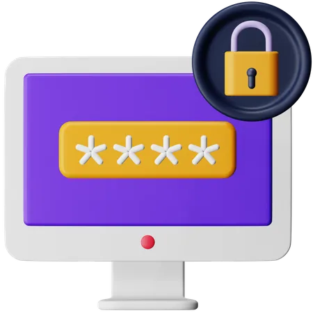 Password Protection  3D Icon