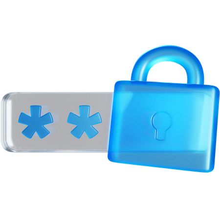 Password Protection  3D Icon