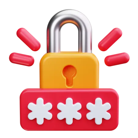 Password Protection  3D Icon