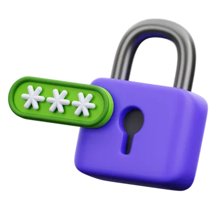 Password Protection  3D Icon