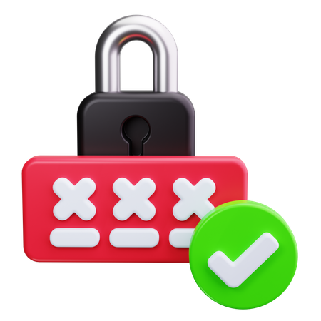 Password Protection  3D Icon