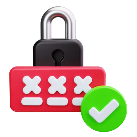 Password Protection  3D Icon