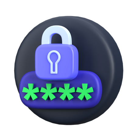 Password Protection  3D Icon