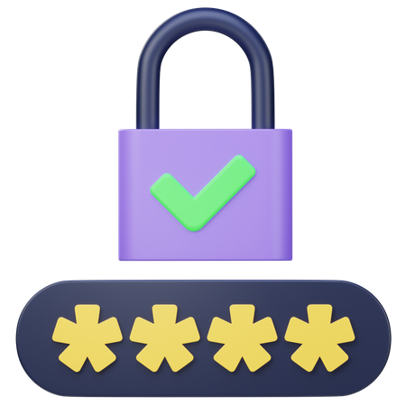 Password Protection  3D Icon