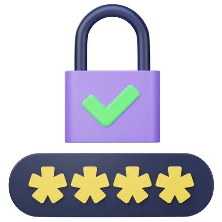 Password Protection  3D Icon