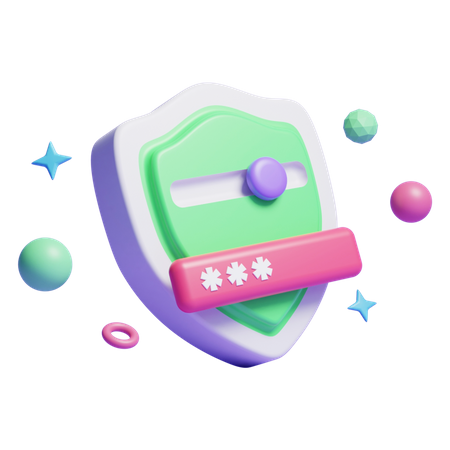 Password Protection  3D Icon