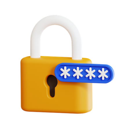 Password Protection  3D Icon