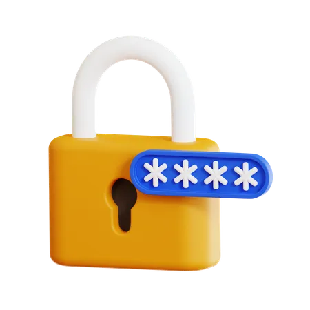 Password Protection  3D Icon