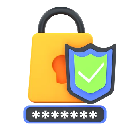 Password Protection  3D Icon