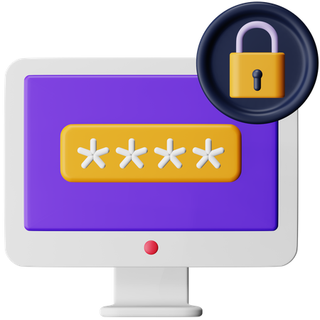 Password Protection  3D Icon