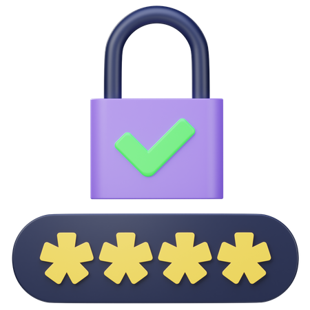 Password Protection  3D Icon