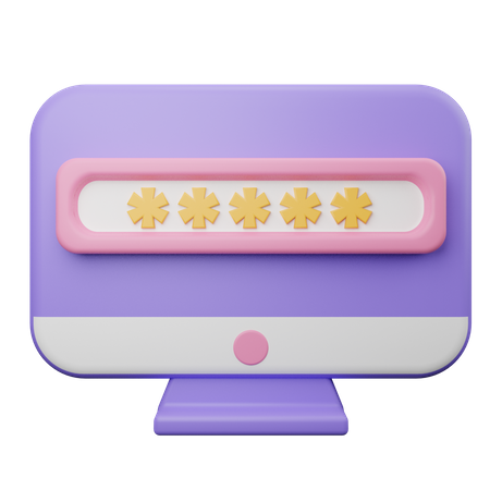 Password Protection  3D Illustration