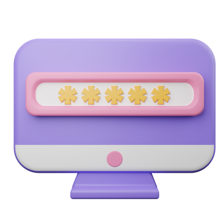 Password Protection 3D Illustration