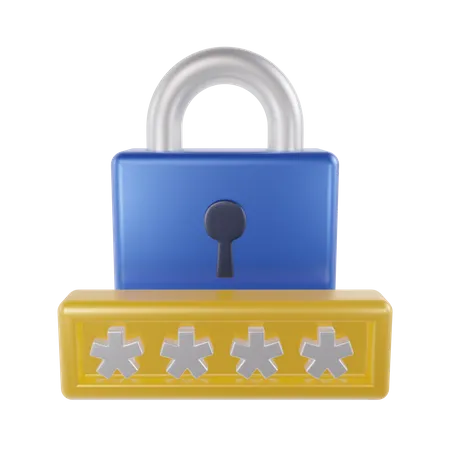 Password Protection Technology 3 D Icon Set 3D Icon