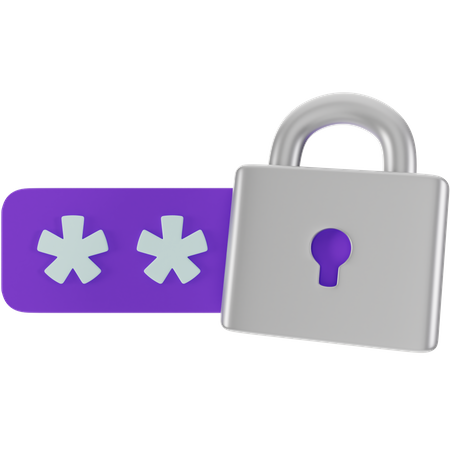 Password Protection  3D Icon
