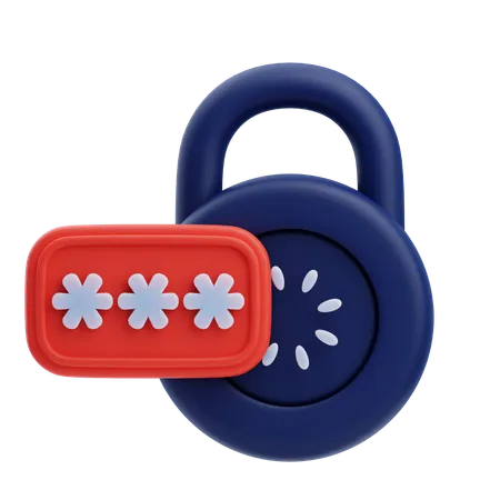 Password Security  3D Icon