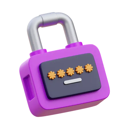 Password Security 3 D Render Icon Illustration 3D Icon