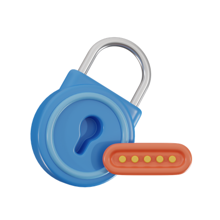 Password Security  3D Icon