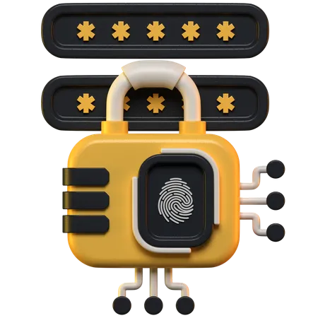 Password Security  3D Icon