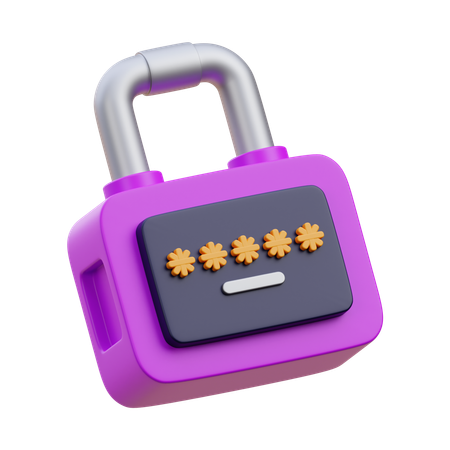 Password Security  3D Icon