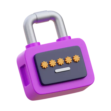 Password Security  3D Icon