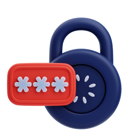 Password Security  3D Icon