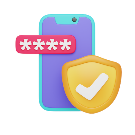 Password Security  3D Icon