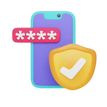 Password Security  3D Icon