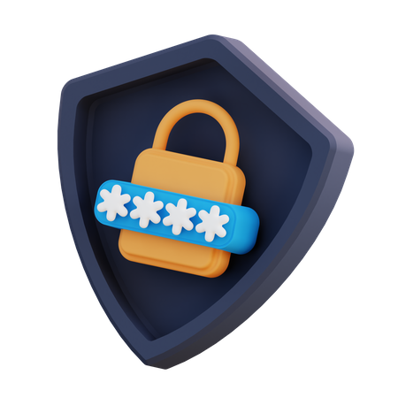 Password Security  3D Icon