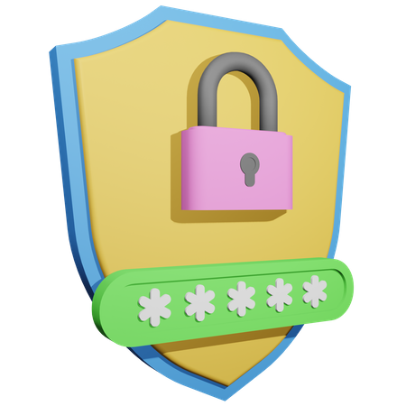 Password Security  3D Icon
