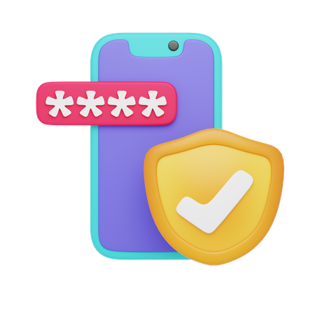 Password Security  3D Icon