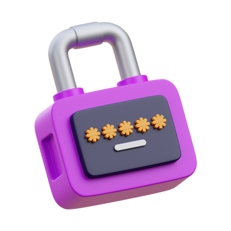 Password Security  3D Icon