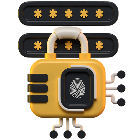 Password Security  3D Icon