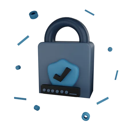 Password security  3D Illustration