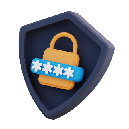 Password Security 3D Icon