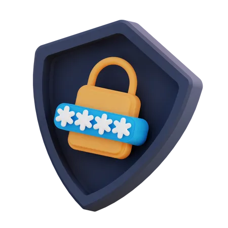 Password Security  3D Icon