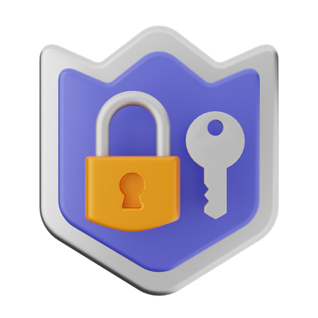 Password Shield Protection  3D Icon