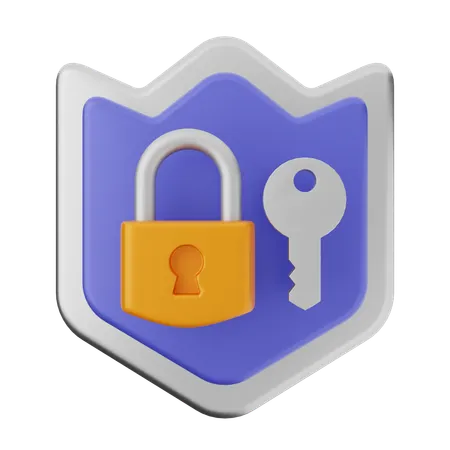 Password Shield Protection  3D Icon