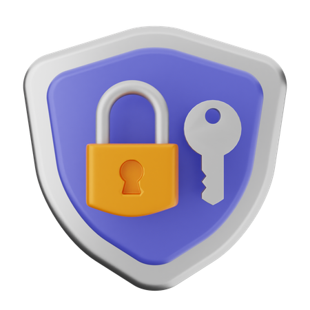 Password Shield Protection  3D Icon