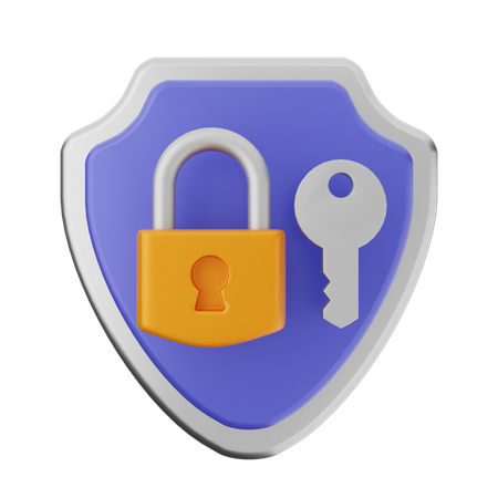 Password Shield Protection  3D Icon