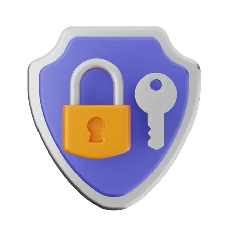 Password Shield Protection  3D Icon